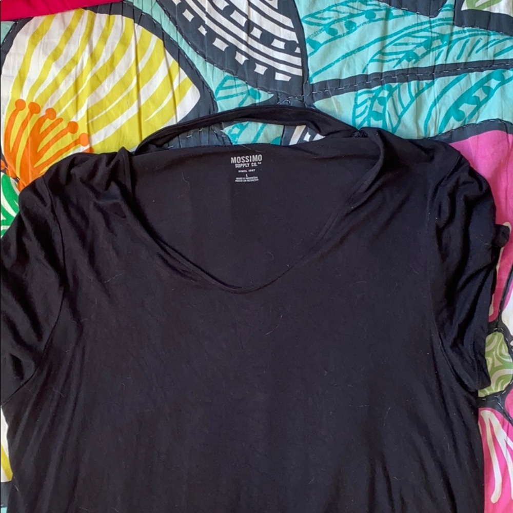 Black short sleeve target blouse